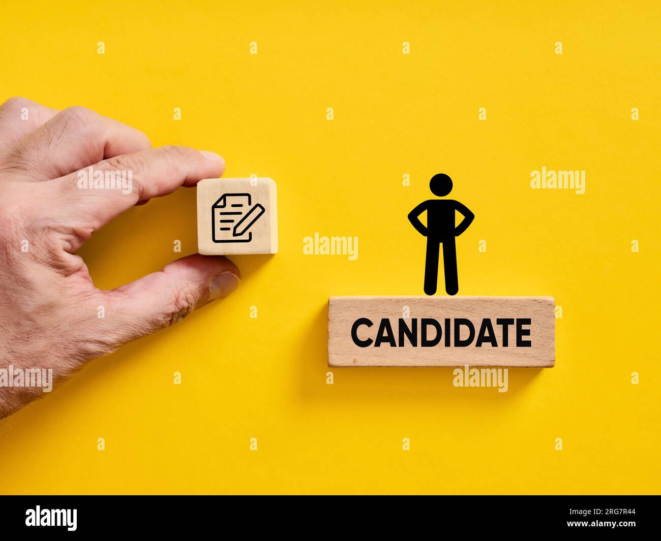 Ein Jobangebot. Vertragsvorschlag eines Arbeitgebers an einen Kandidaten. Beschäftigungs- und Einstellungskonzept. Stockfoto