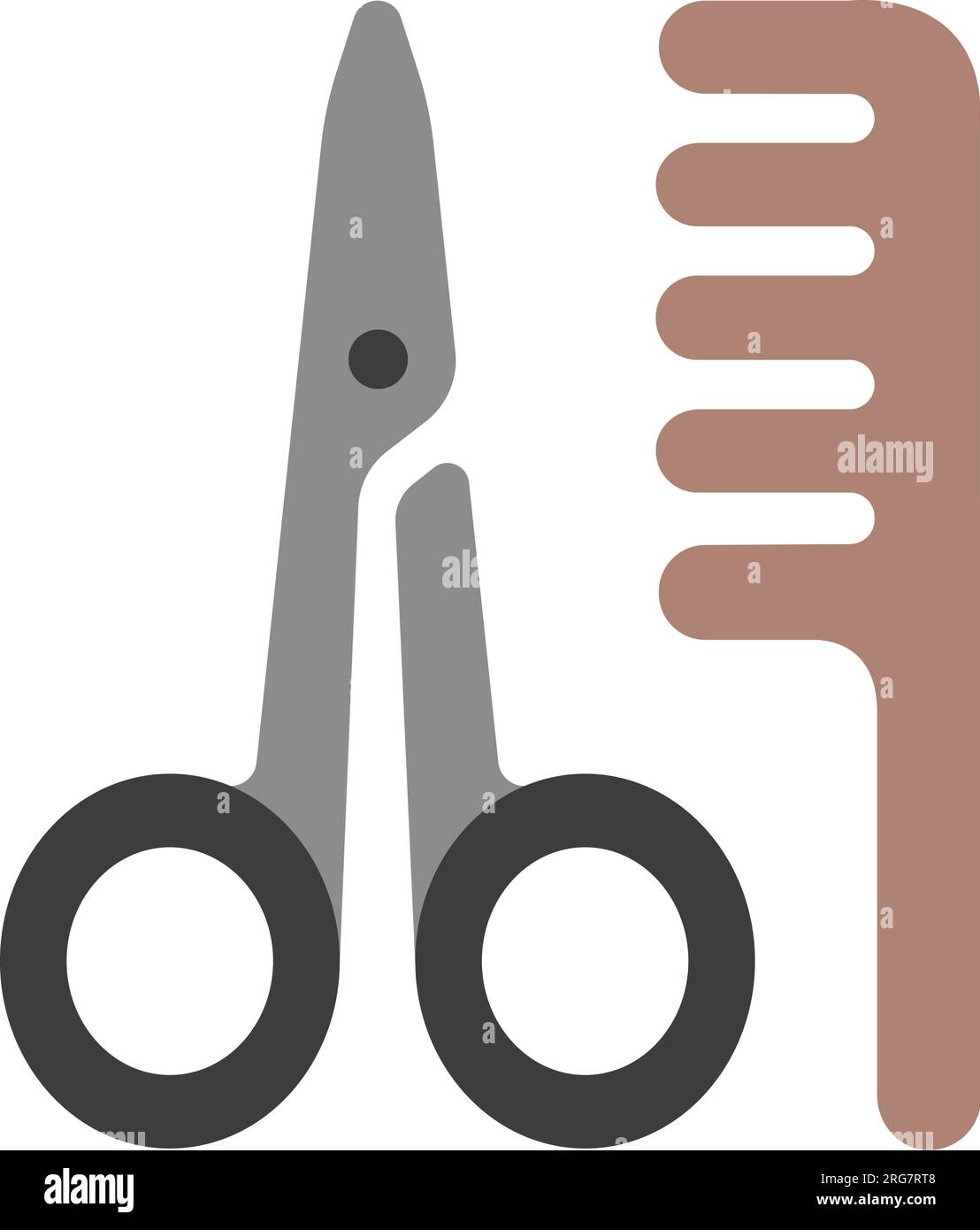 Schere, Kamm für Haar und Trockner Stock-Vektorgrafik von ©Kreativ