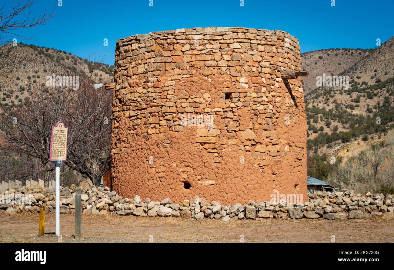 Lincoln Historic Site in New Mexico Stockfoto