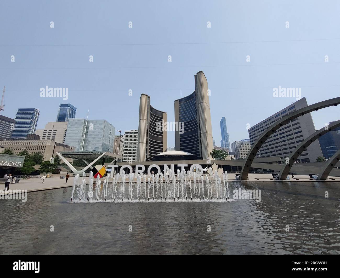 Toronto-Schild/Nathan Philips Square/Toronto-Canada Stockfoto