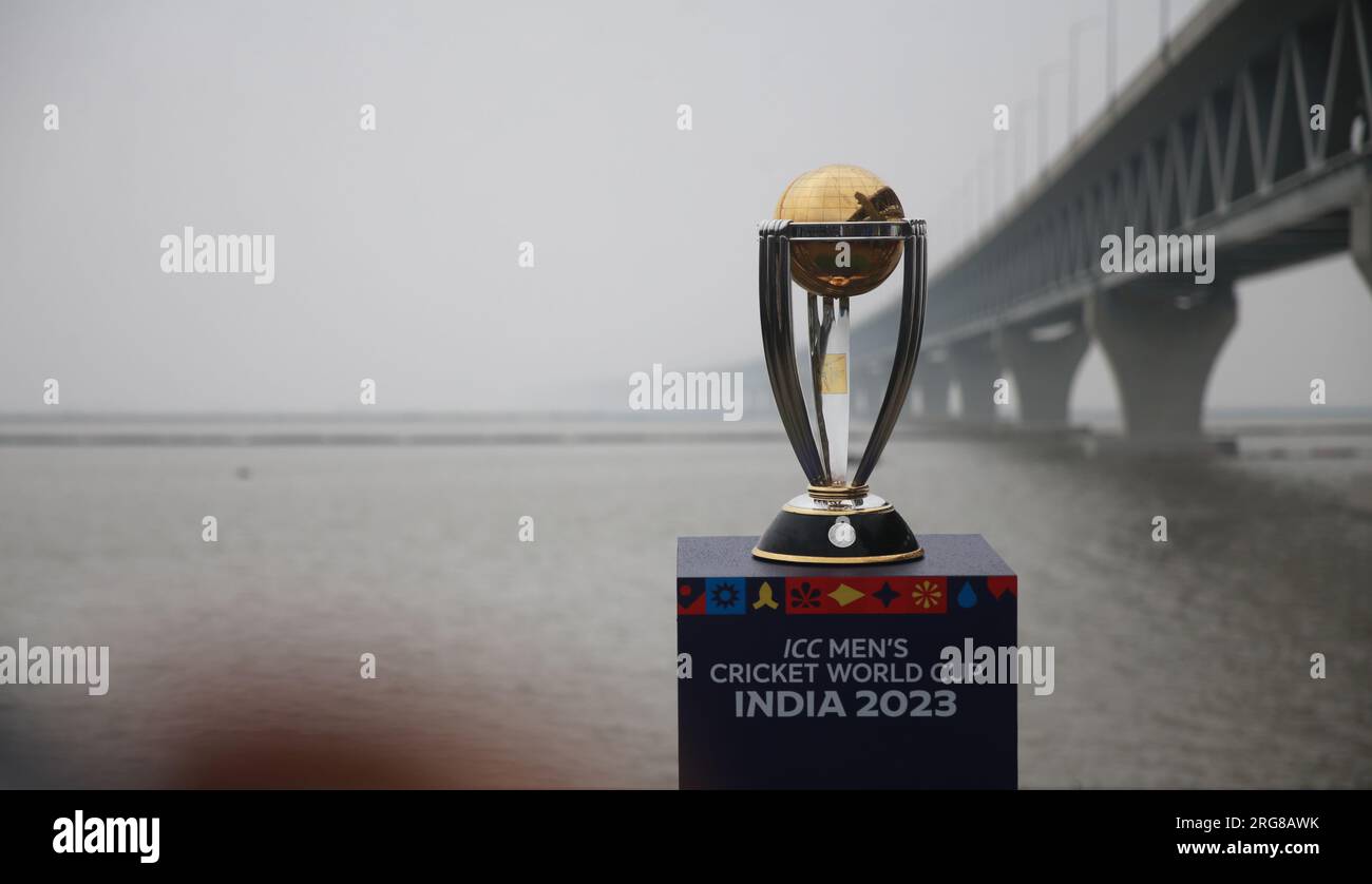 Die Trophäe der ICC CricketWeltmeisterschaft 2023 wird am 7. August