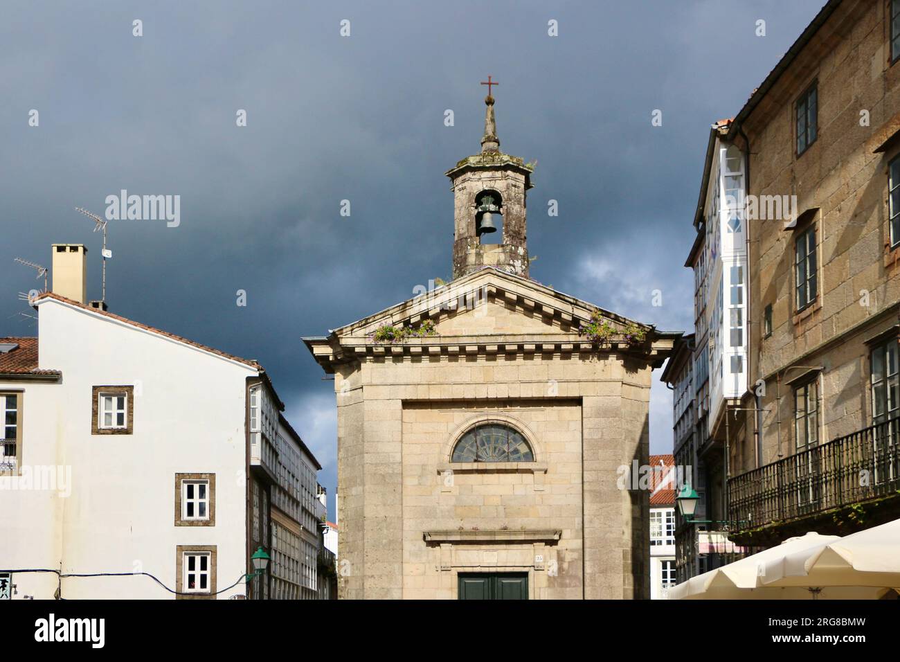 Kirche des Heiligen Benedikt der Felder Rúa de San Bieito Santiago de Compostela Galicien Spanien Stockfoto