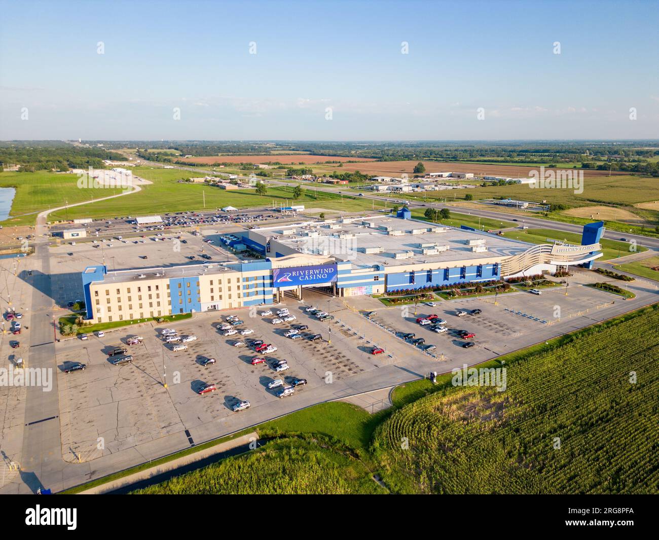 Norman, OK, USA - 25. Juli 2023: Luftbild Riverwind Casino Norman Oklahoma Stockfoto