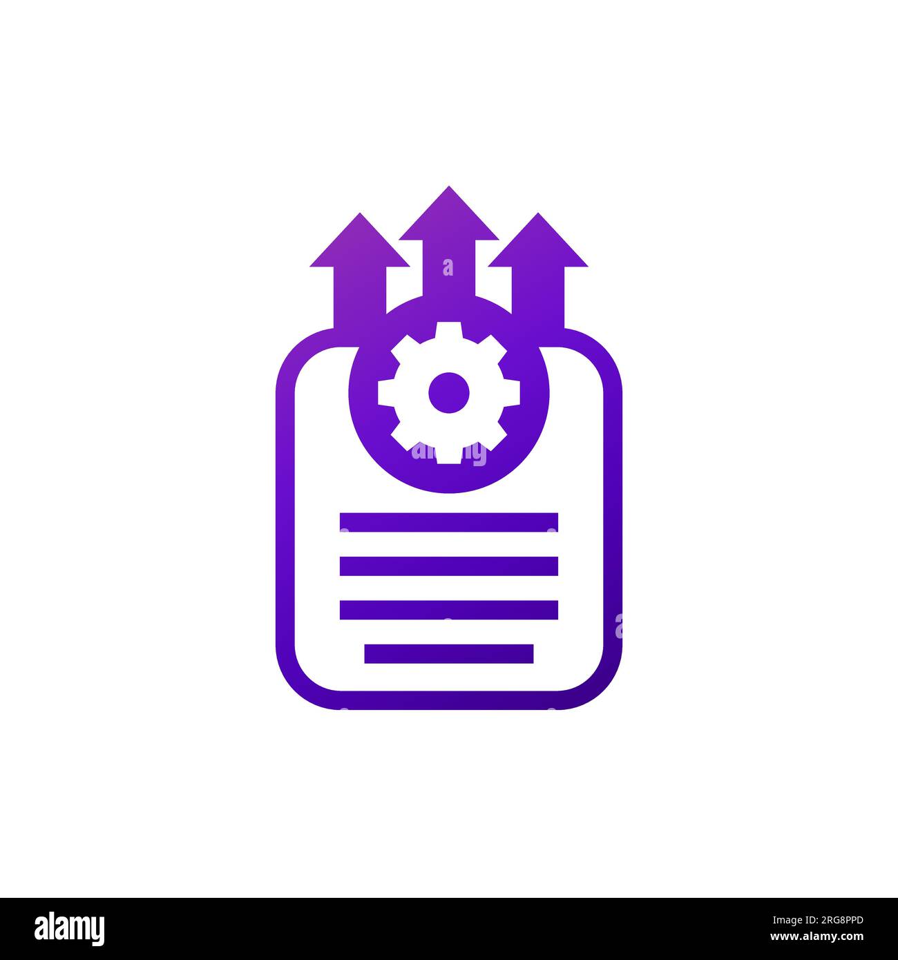 Symbol „Technische Daten exportieren“ ist weiß Stock Vektor