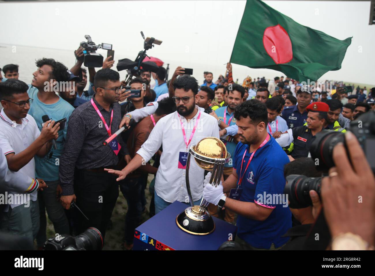 Die Trophäe der ICC CricketWeltmeisterschaft 2023 wird am 7. August