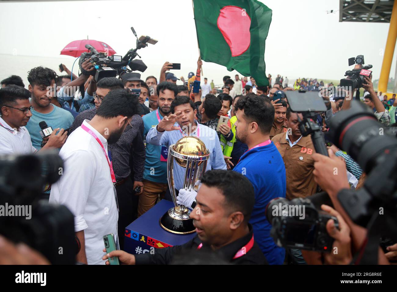 Die Trophäe der ICC CricketWeltmeisterschaft 2023 wird am 7. August