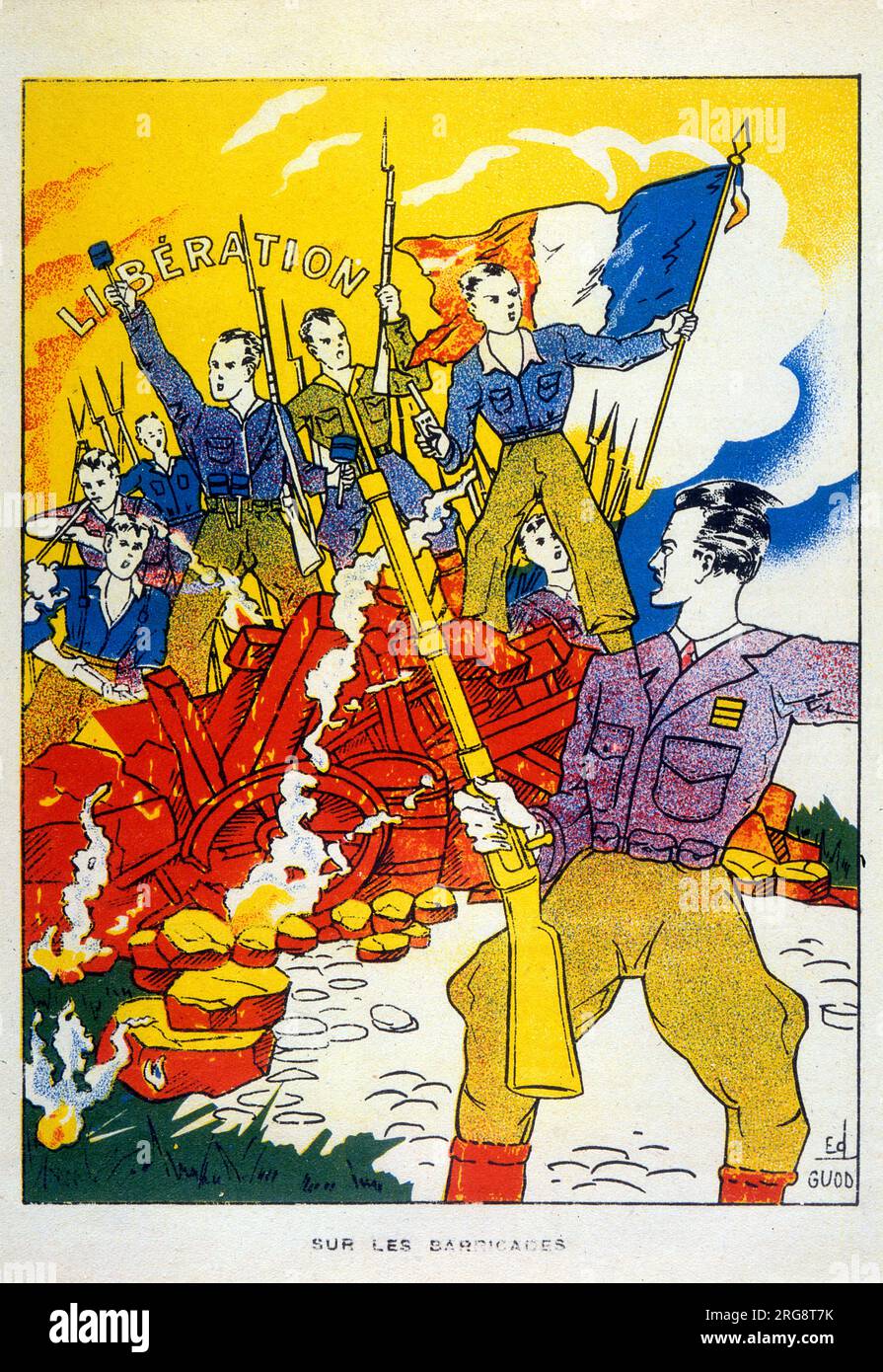 Der Maquis (französischer Widerstand) beteiligt sich an der Befreiung Frankreichs. Stockfoto