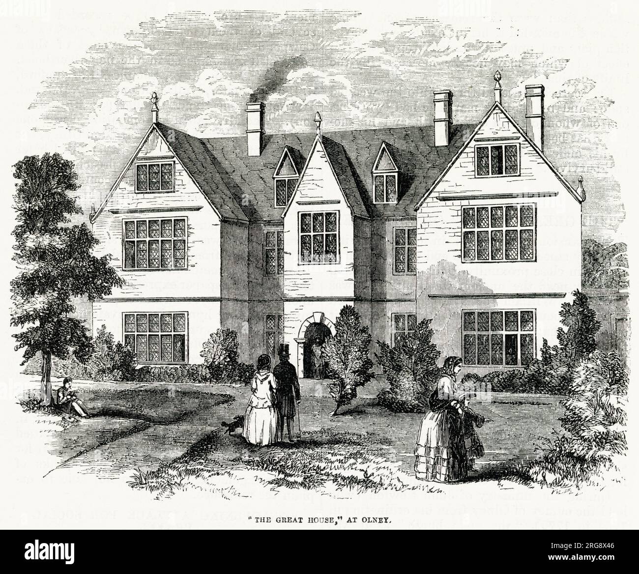 Das "große Haus" in Olney, Buckinghamshire, errichtet um 1650 : unter den damit verbundenen Personen ist der Dichter Cowper Stockfoto