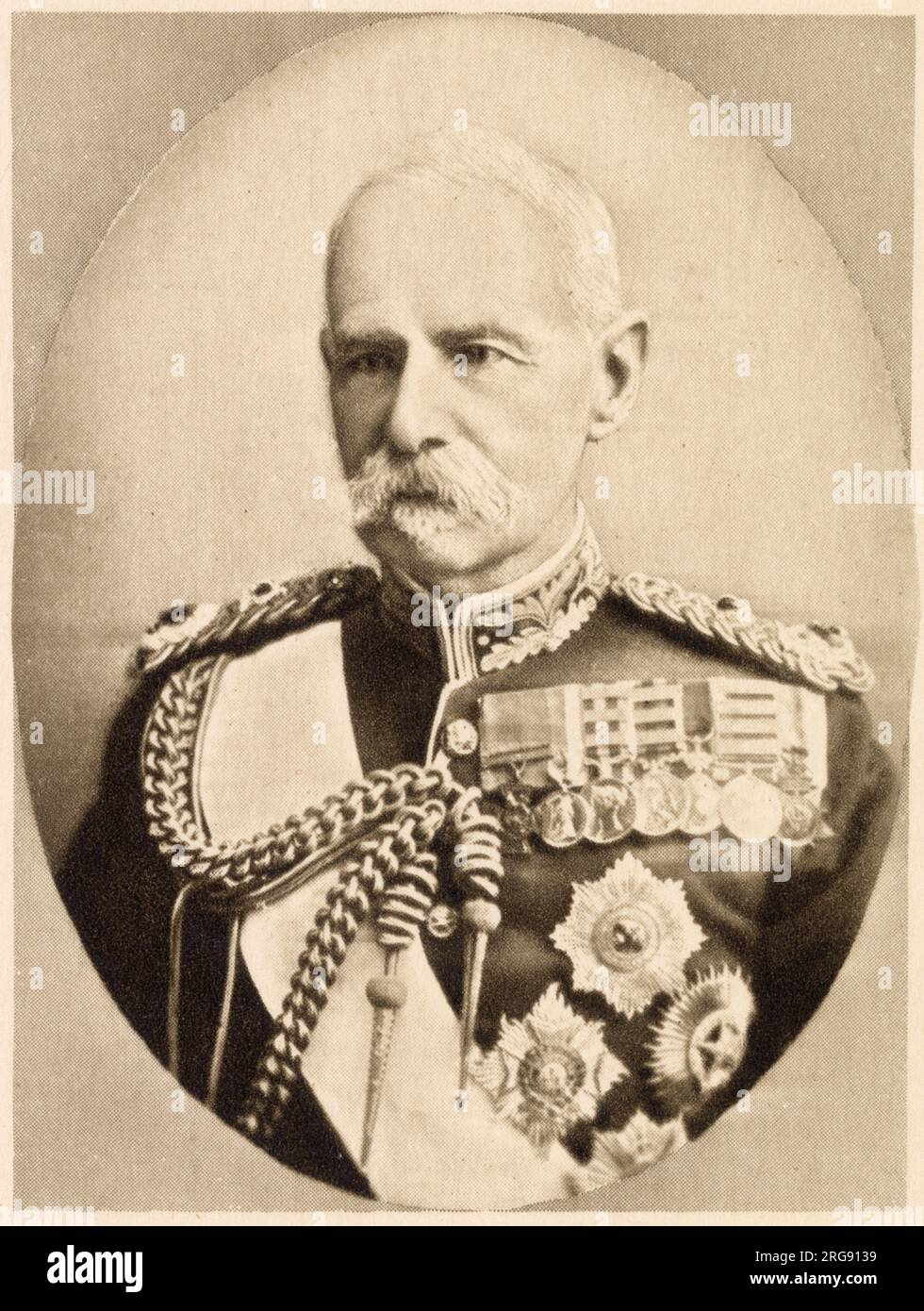 Frederick Sleigh Roberts, 1. Earl Roberts (1832-1914), britischer Soldat, einer der erfolgreichsten Kommandanten des 19. Jahrhunderts. Er diente in der indischen Rebellion, der Expedition nach Abessinien und dem zweiten angloafghanischen Krieg, bevor er die britischen Streitkräfte im Zweiten Böhlerkrieg zum Erfolg führte. Stockfoto