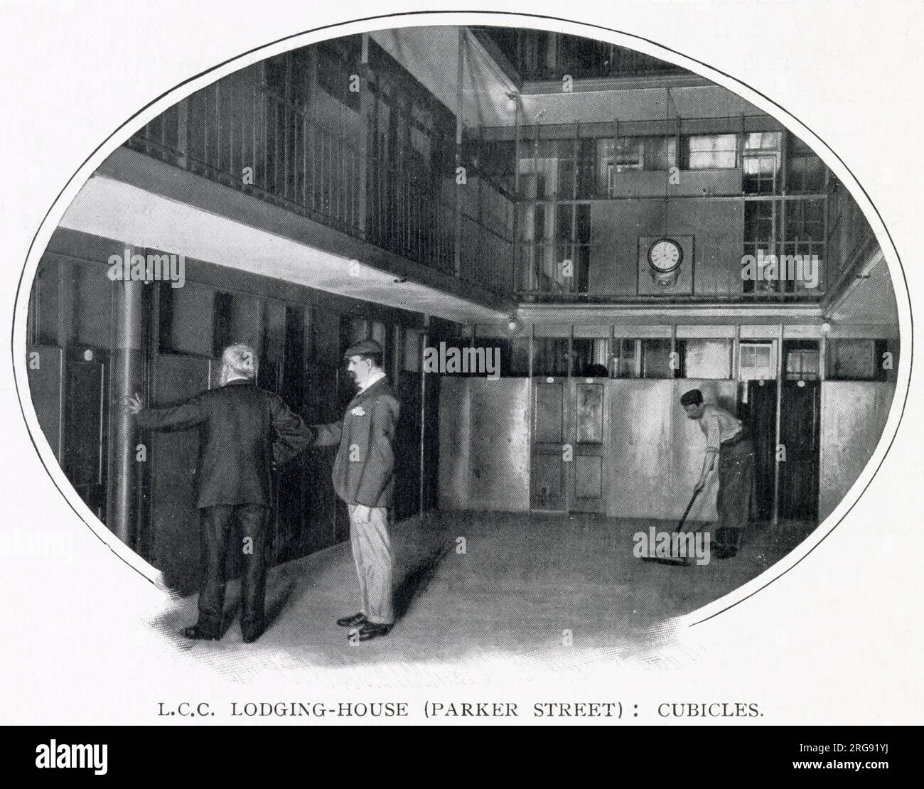 Loving House in Parker Street, Drury Lane, London, Eröffnung 1893. Die Schlafkabinen waren nur für Männer, Arbeiter. Ziel war es, die Arbeiter Londons zu beherbergen, die das Wachstum von LondonÆs Finanzwesen und Industrie fördern sollten. Stockfoto