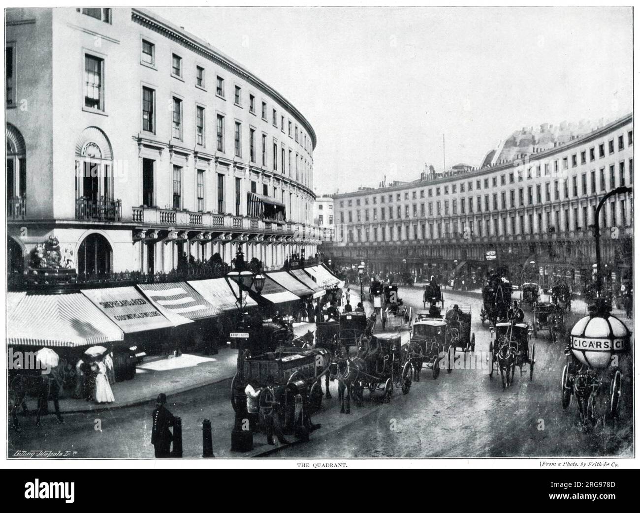 Der Quadrant der Regent Street, die Einkaufsstraße im West End von London. Stockfoto