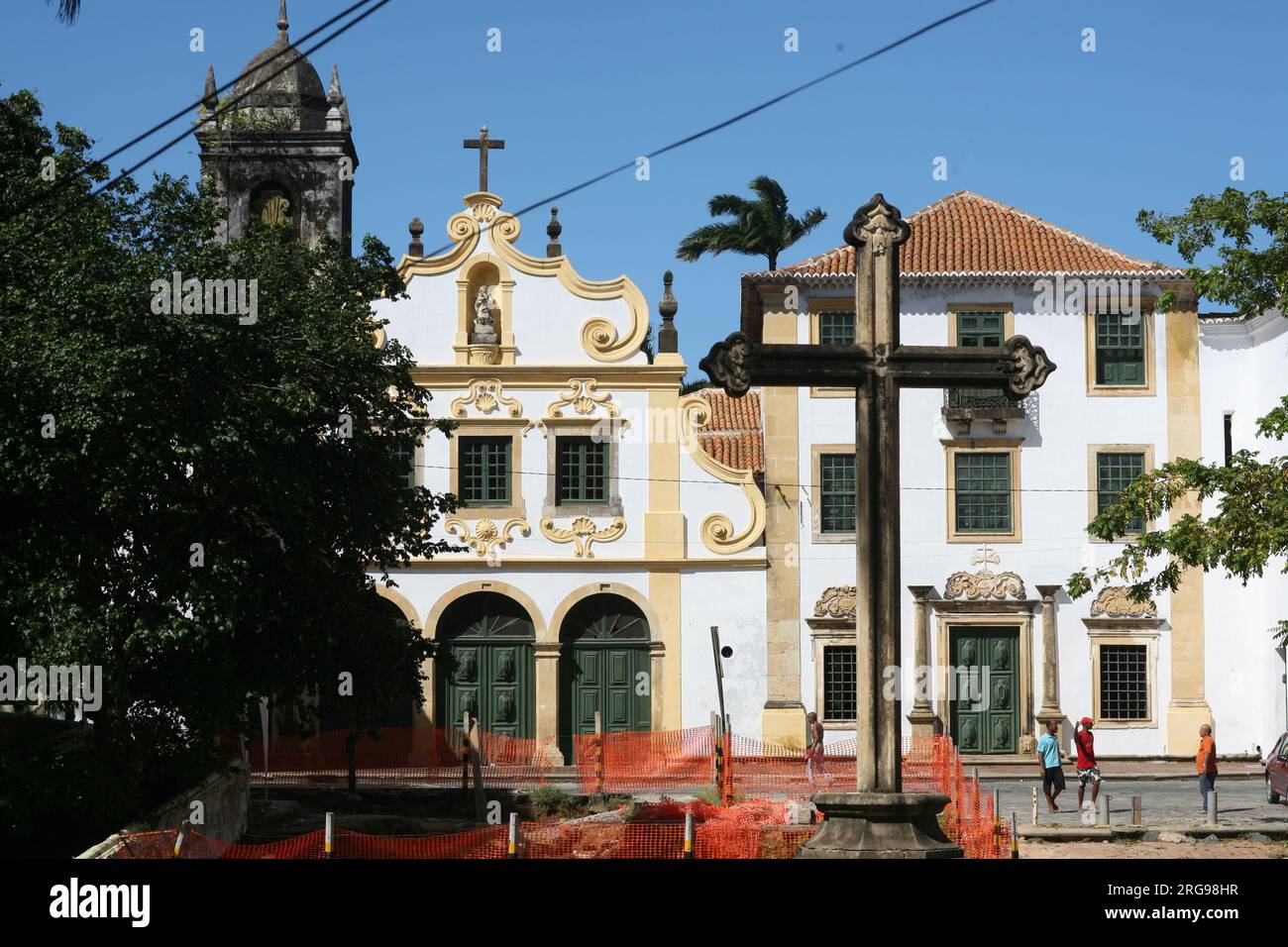 Brasilien, Olinda. Holländische Kirche in der alten Kolonialstadt. Stockfoto
