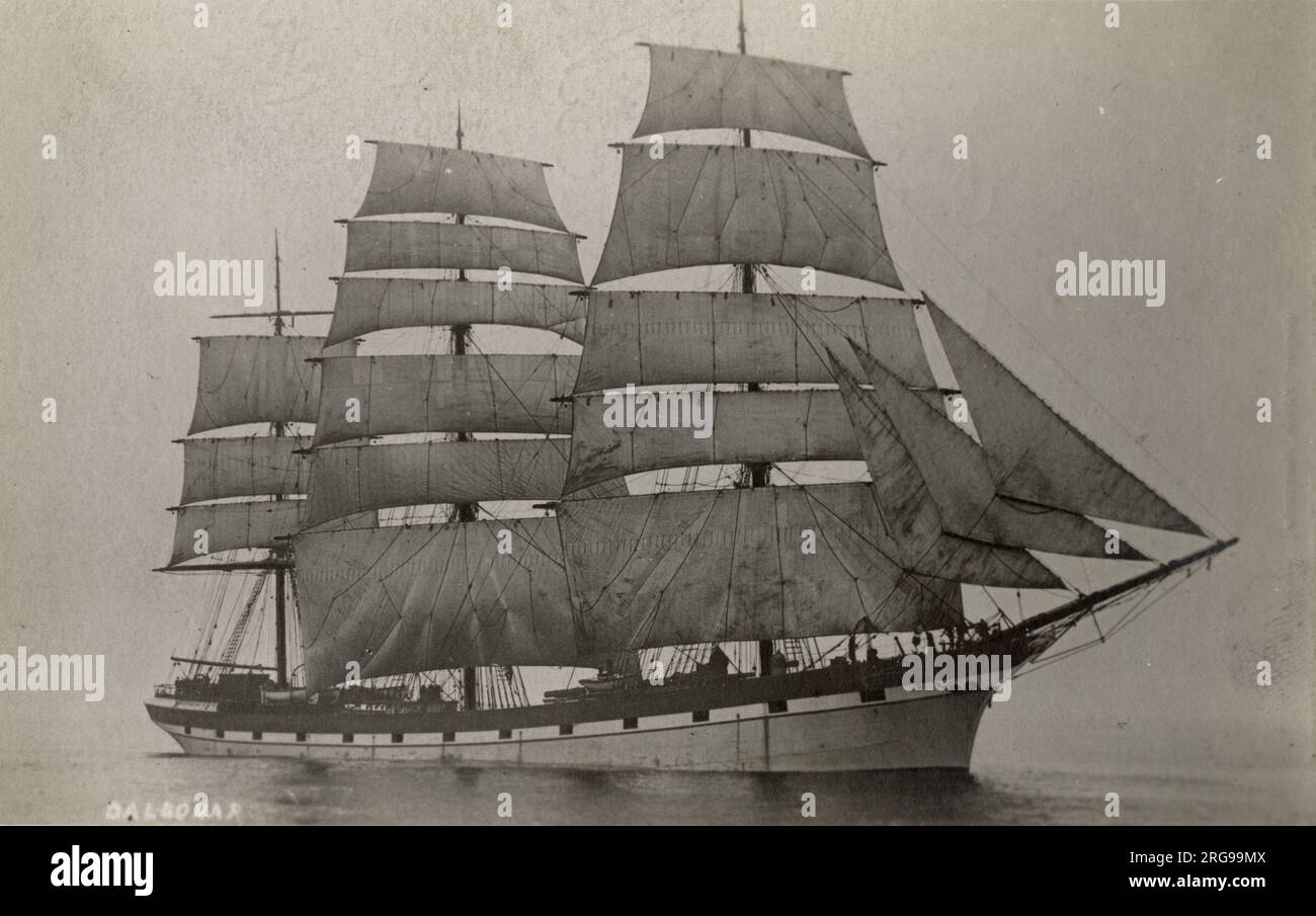 Segelschiff Dalgonar, 1892 erbaut. Stockfoto