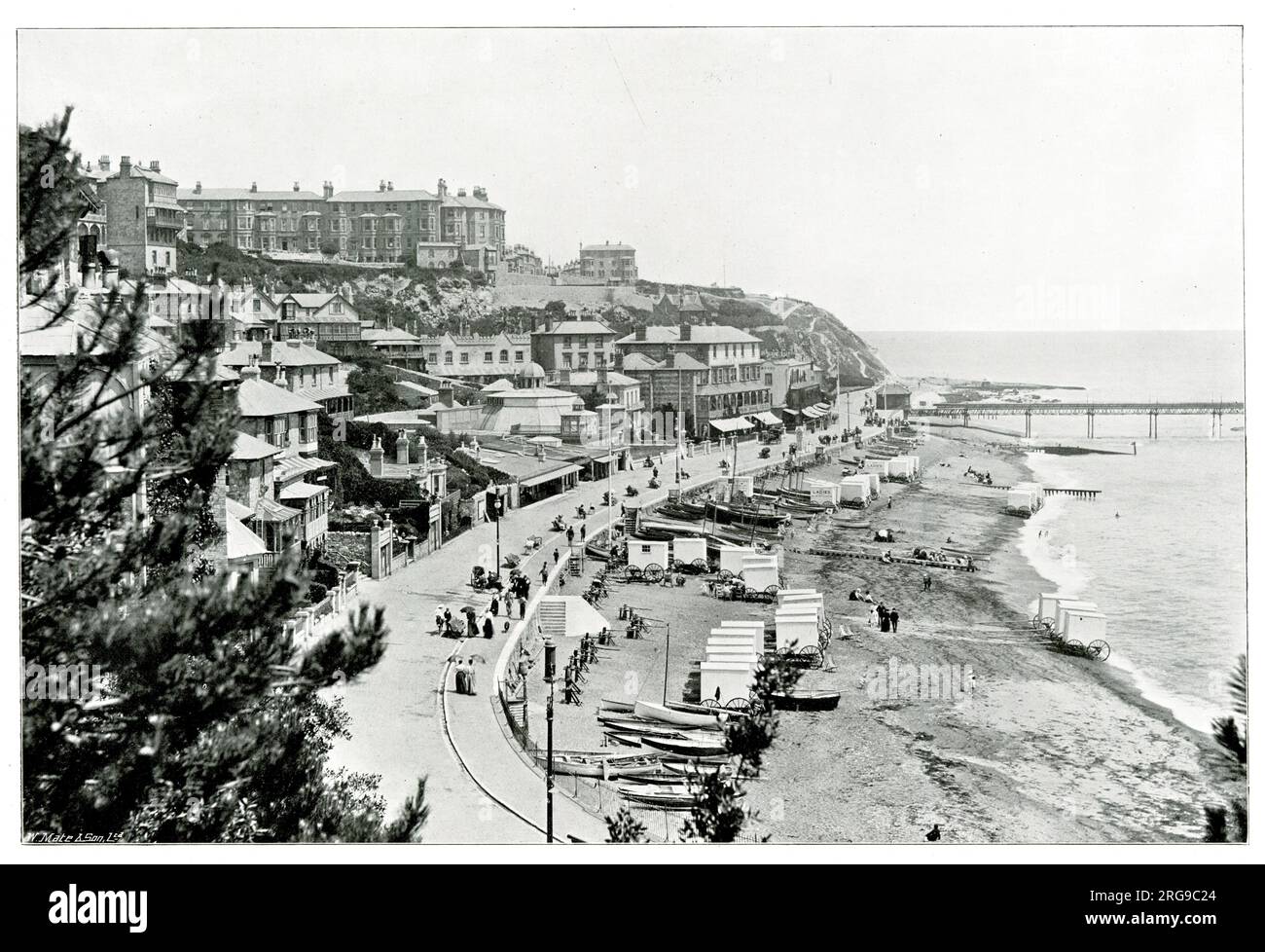 Ventnor, Isle of Wight, aus dem Westen. Stockfoto