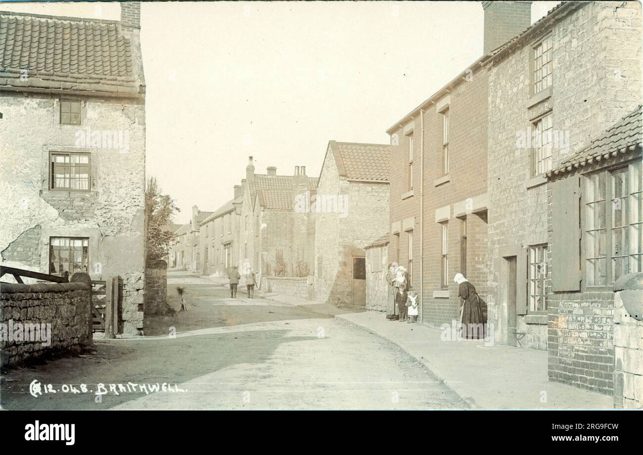 High Street, Braithwell, Rotherham, (Doncaster - Maltby), Yorkshire, England. Stockfoto