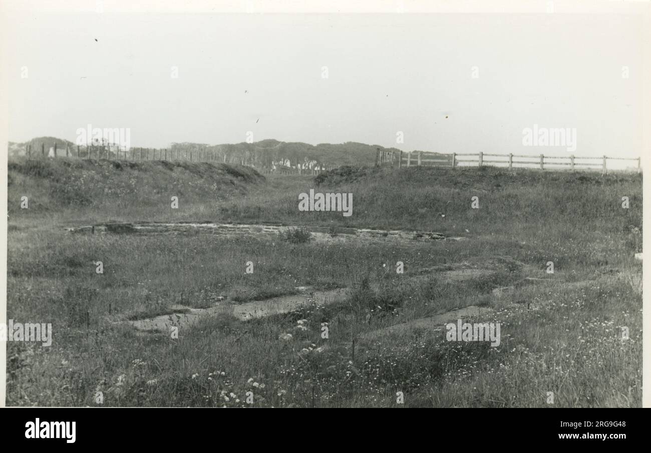 Standort des ehemaligen Eisenbahngebäudes - (Wick & Lybster Light Railway), Lybster, Caithness, Schottland. Stockfoto