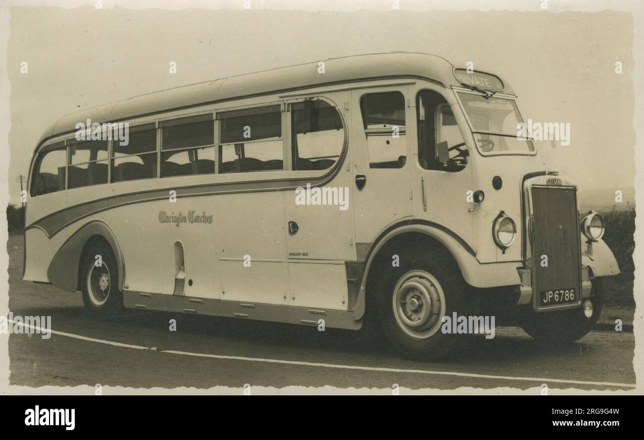 Leyland Coach (betrieben von Clarington Coaches), Hindley, Wigan, Greater Manchester, Lancashire, England. Stockfoto