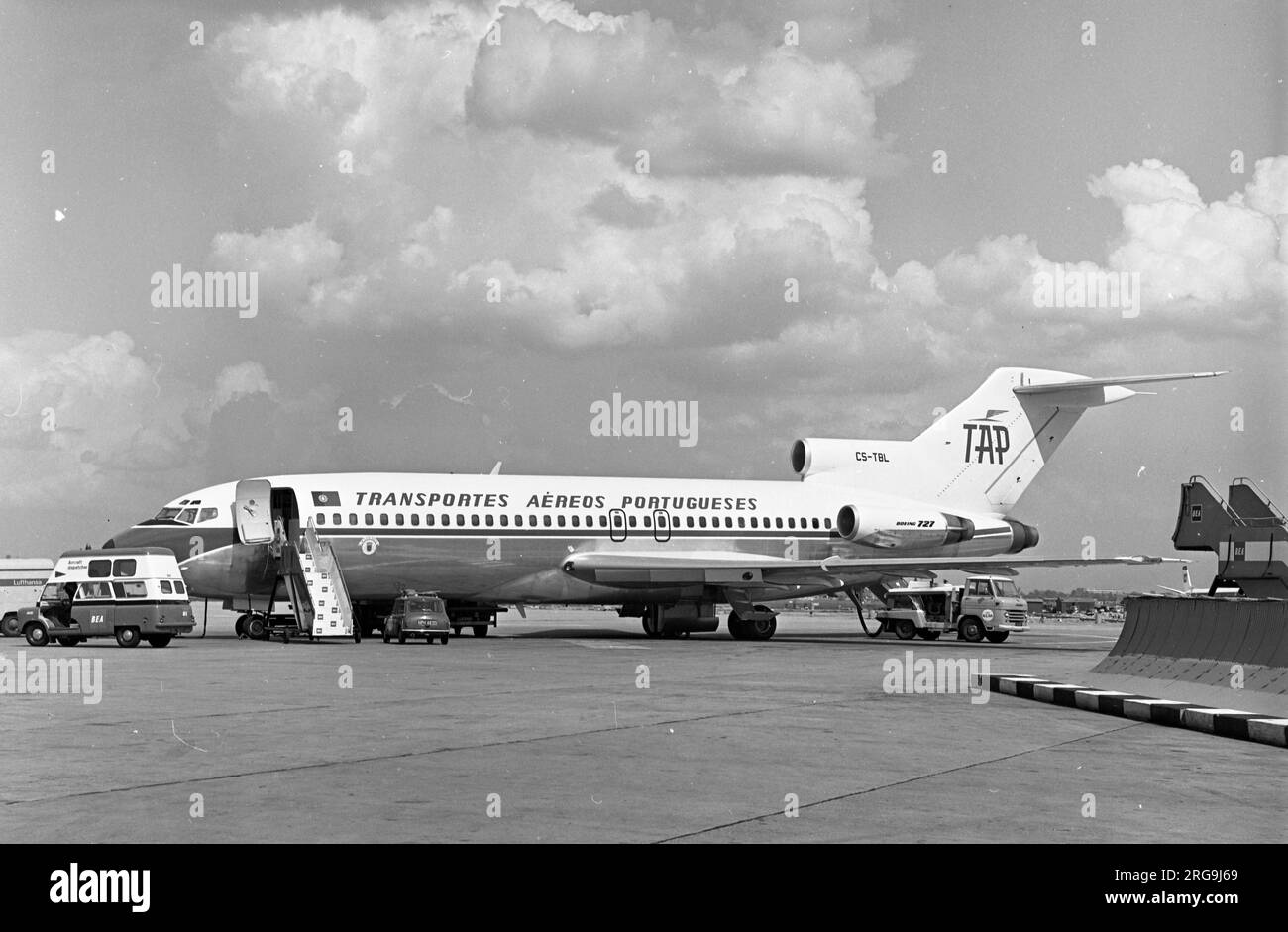 Boeing 727 CS-TBL von Transportes Aereos Portugueses Stockfoto