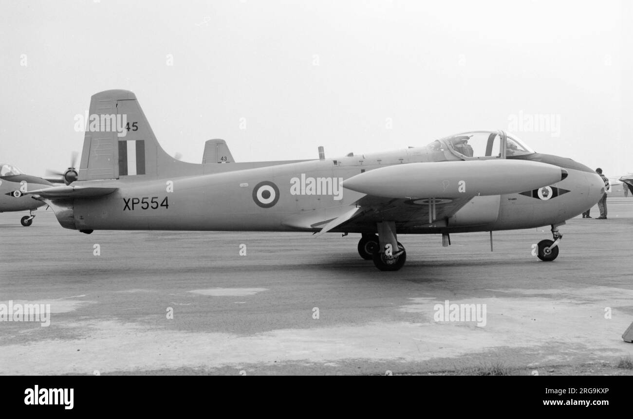 Königliche Luftwaffenjagd P.84 Jet-Provost T.4 XP554. Geliefert am 7. Dezember 1961 und verschrottet am 26. Januar 1971 bei Nr. 27 MU RAF Shawbury. Stockfoto