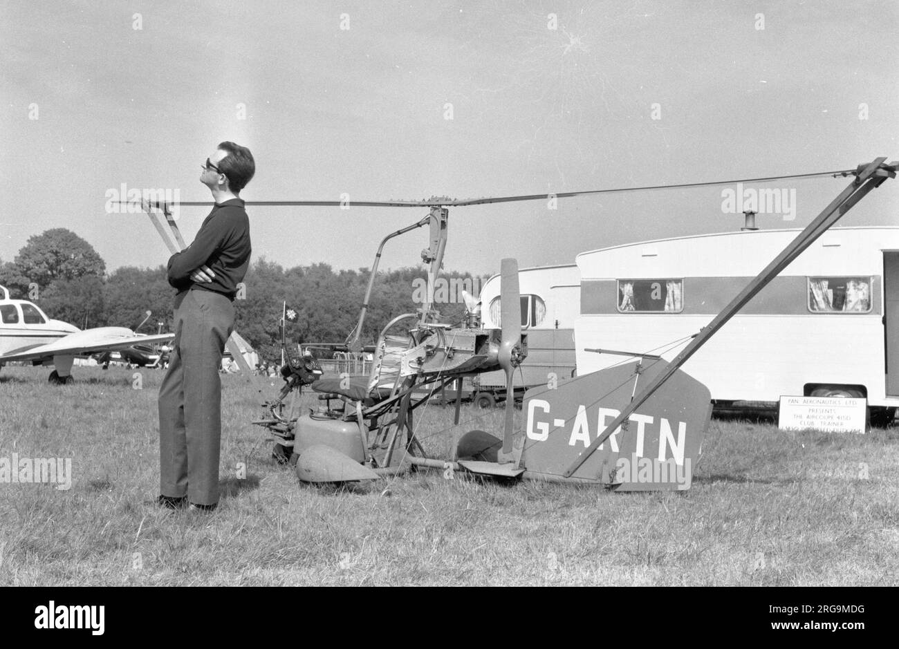 Bensen B.7MC G-ARTN, die motorisierte Version des Kreiselgleiters Bensen B-7. Stockfoto