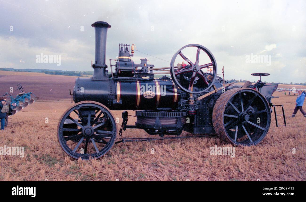 Unbekannter Fowler Pflügen-Motor, gebaut von John Fowler & Co. In Leeds Ca. 1870. Stockfoto