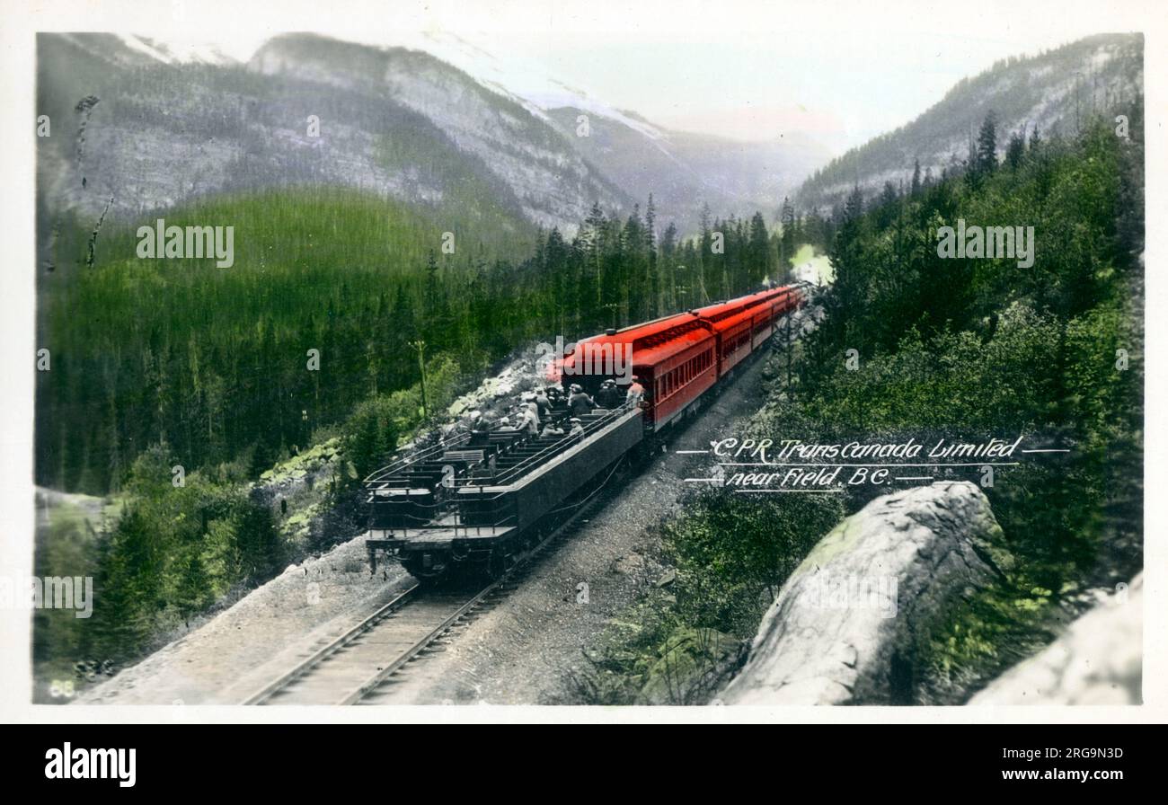 Candian Pacific Railway – TransCanada Limited – Near Field, British Columbia, Kanada. Stockfoto