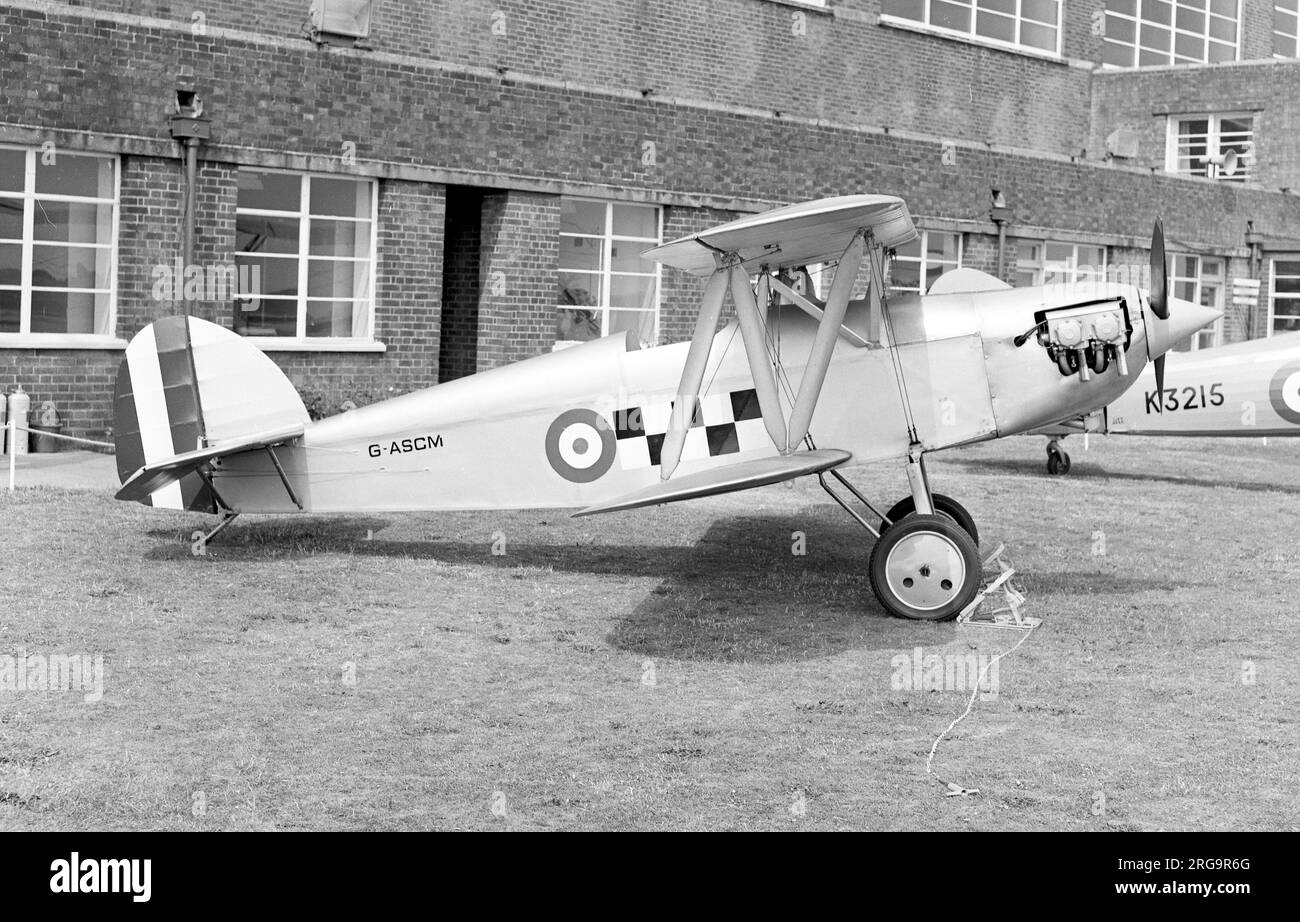 Isaacs Fury II G-ASCM (msn PFA 2002/1B), erbaut im Jahr 1963 von John Isaacs, als 7/10.s-Nachbildung von Hawker Fury. Stockfoto