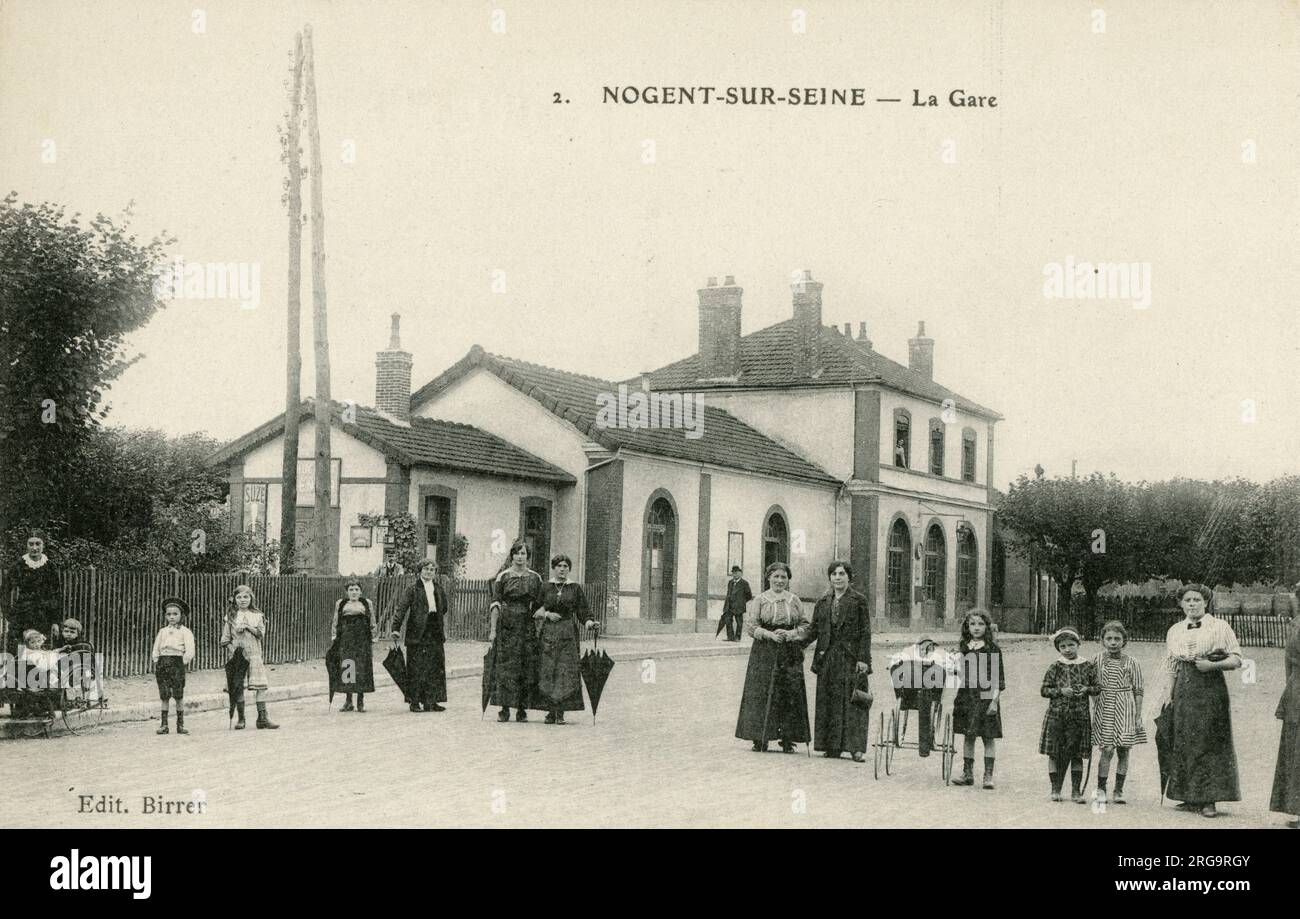 Nogent-sur-seine, eine Gemeinde im Departement Aube in Nordmittelfrankreich - der Bahnhof. Stockfoto