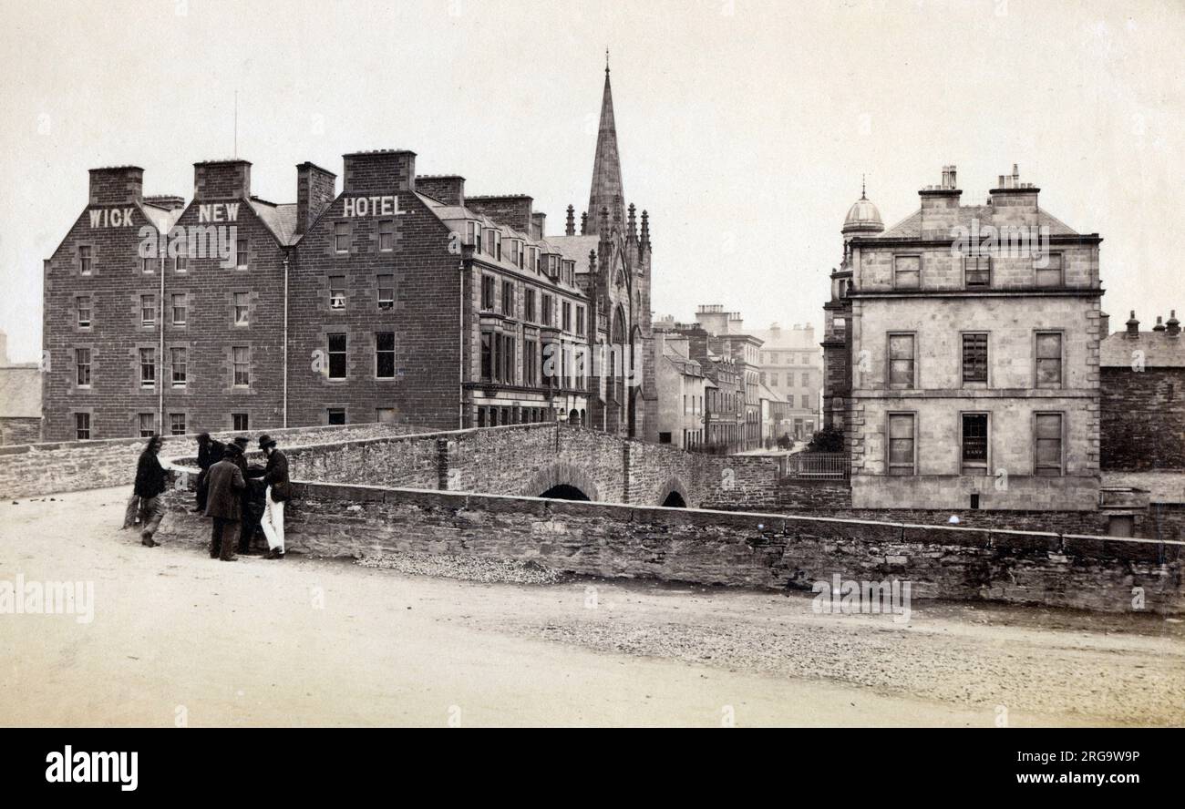 Wick, eine Stadt und königliche Burg in Caithness, Schottland Stockfoto