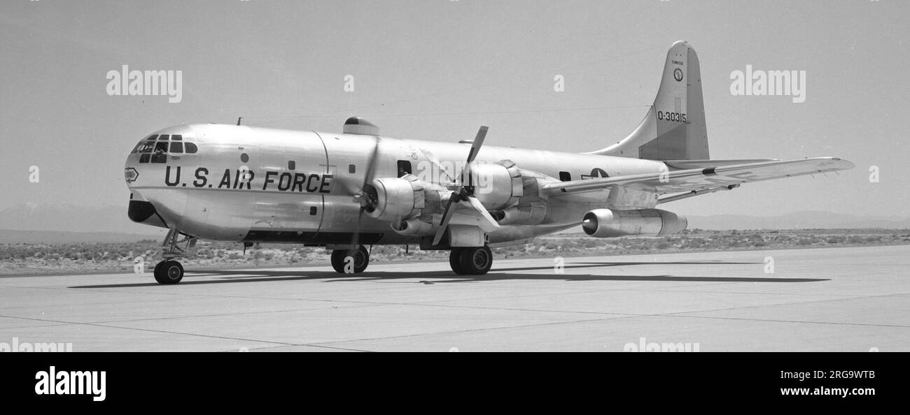 Tennessee Air National Guard - Boeing KC-97L Stratotanker O-53-0315 (msn 17097), gebaut als KC-97g-29-BO, dann zu KC-97g-145-BO und umgewandelt in KC-97L. Stockfoto