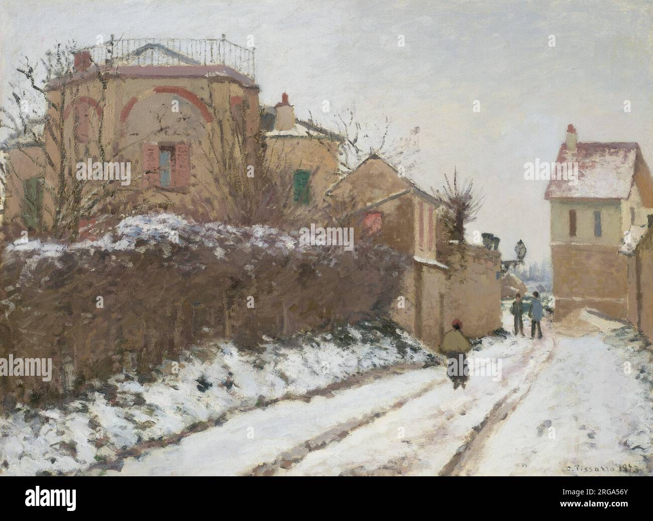 Rue de la Citadelle, Pontoise 1873 bei Camille Pissarro Stockfoto
