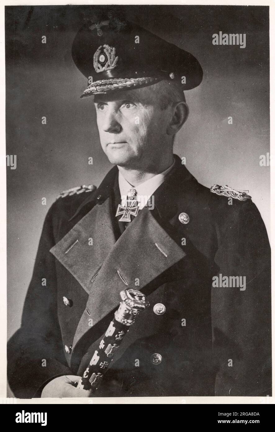 Vintage-Fotografie 2. Weltkrieg - Admiral Karl Doenitz Donitz, Deutsche Marine Stockfoto