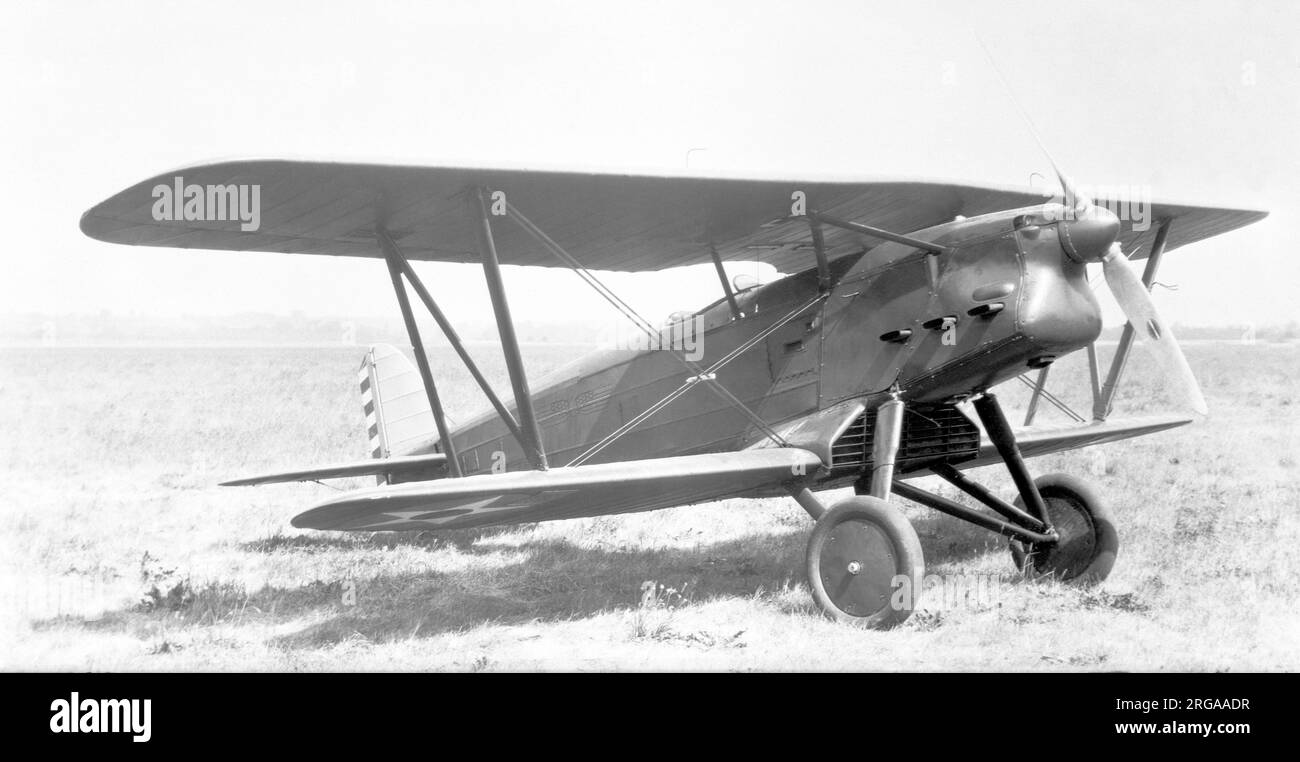 Boeing XP-8 (Modell 66) 28-359 (msn 806). Entwickelt gemäß der Spezifikation des Army Air Corps von 1925 für einen Jäger, der von einem wassergekühlten V-12-Motor von Packard 2A-1500 mit 600hp ccm angetrieben wird. Entwickelt aus dem XP-7 mit vielen Verbesserungen an Struktur und Systemen, die in spätere Kampfkonzepte integriert wurden. Stockfoto