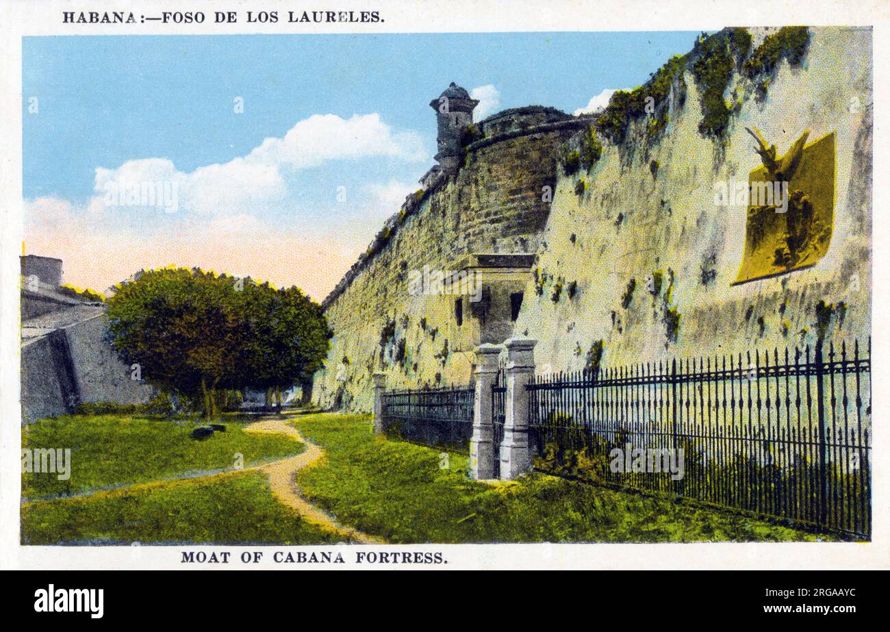 Havanna, Kuba - Burggraben von Cabana. Stockfoto