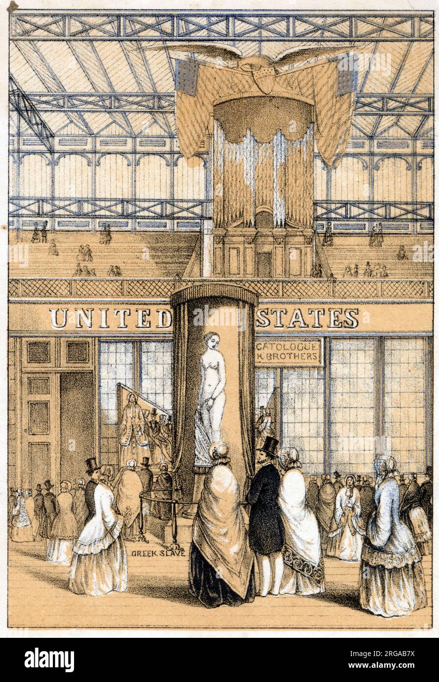 Die große Ausstellung von 1851, Hyde Park, London - der griechische Sklave Stockfoto