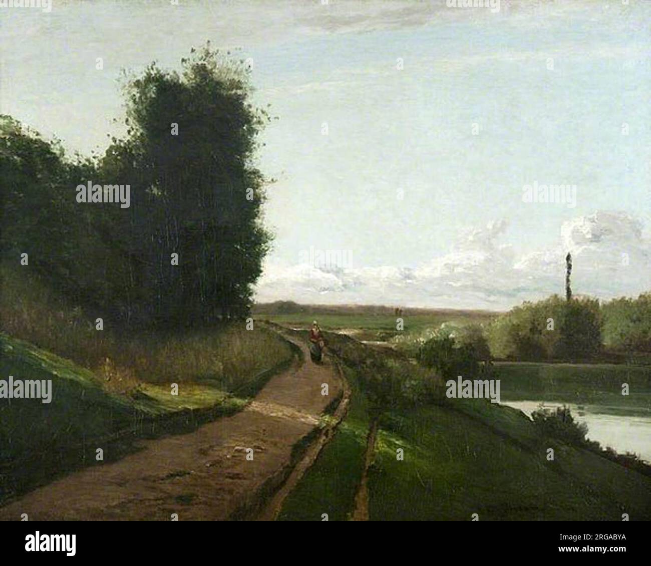 Die Ufer der Marne 1864 von Camille Pissarro Stockfoto