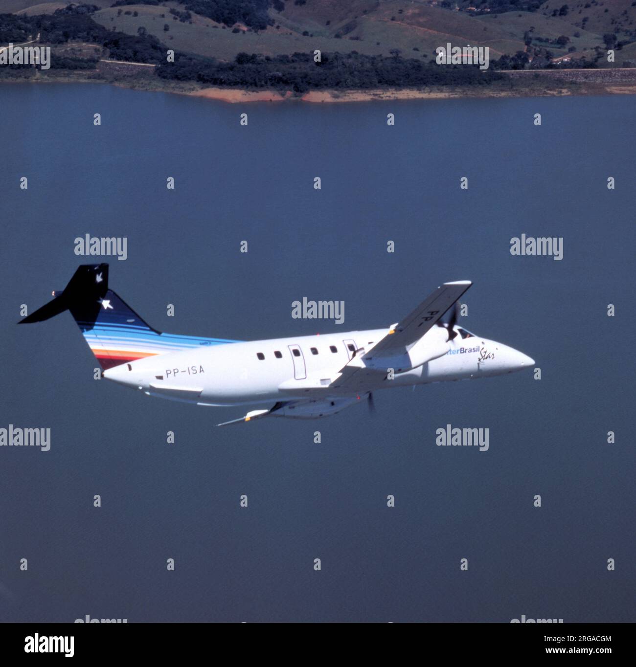 EMBRAER EMB-120ERQC BRASILIA PP-ISA Stockfoto