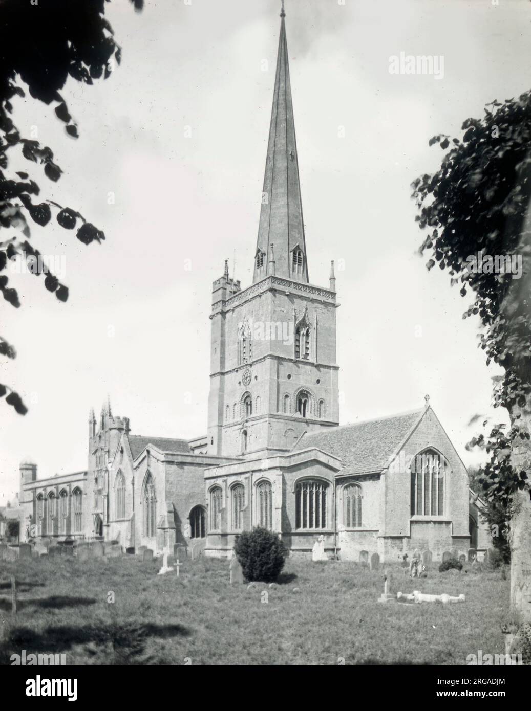 Kirche St. John, der Täufer, Burford, Oxfordshire. Stockfoto