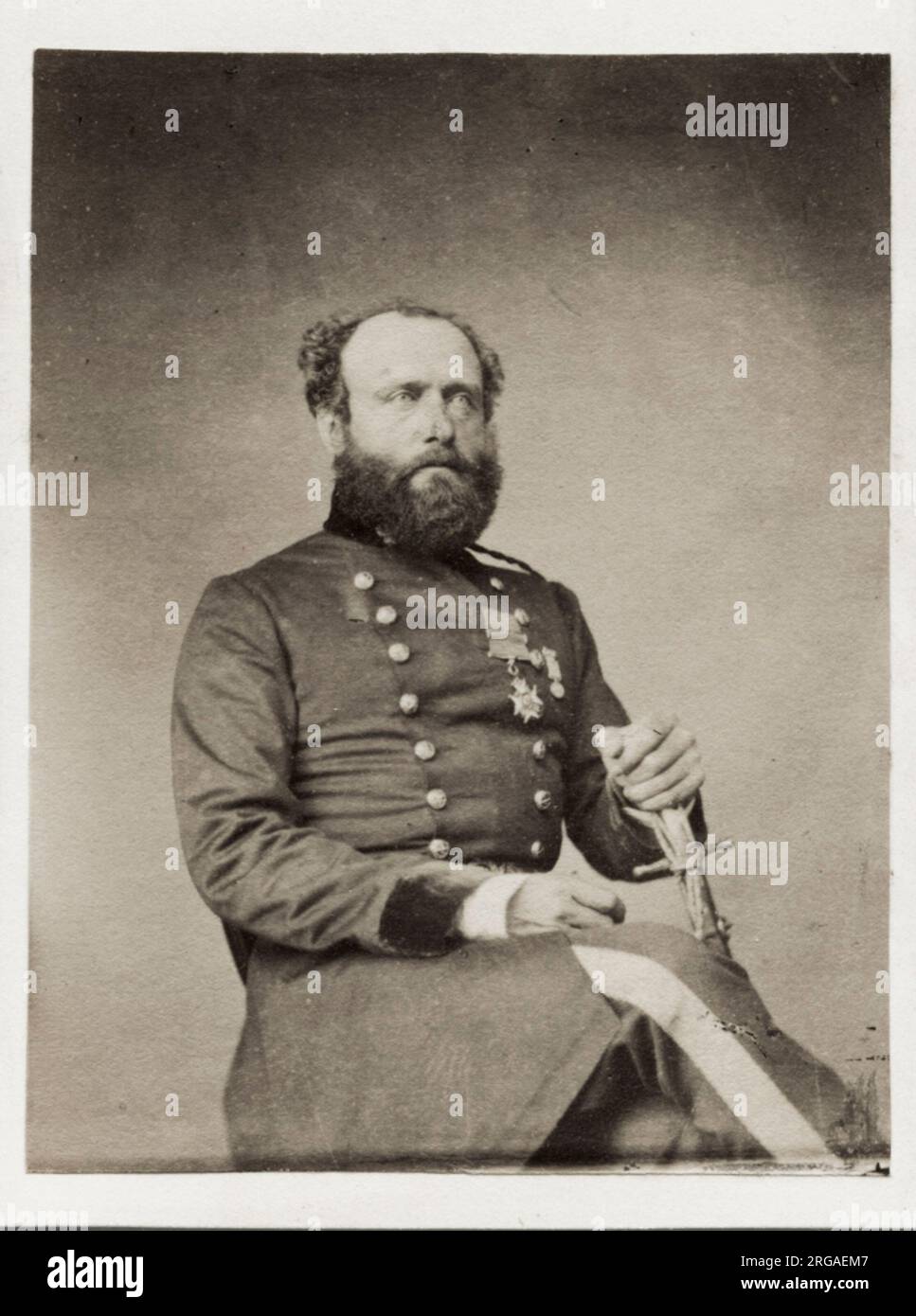 Klassisches Foto aus dem 19. Jahrhundert: General Sir Charles Ash Windham (10. Oktober 1810 - 2. Februar 1870) war Offizier der britischen Armee und Politiker der Liberalen Partei. Stockfoto
