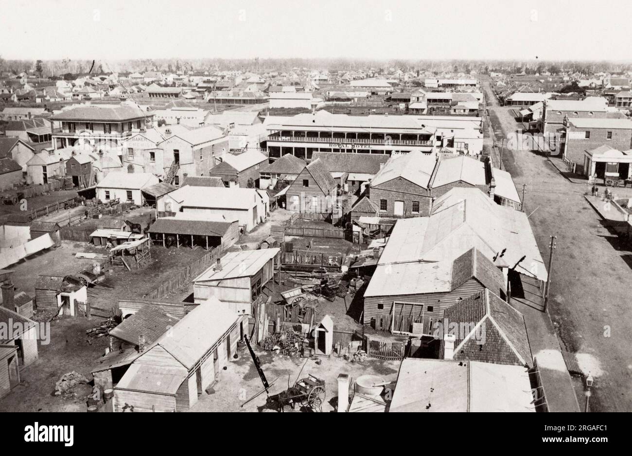 Vintage-Foto des 19. Jahrhunderts: Maryborough, Queensland Australien. Stockfoto