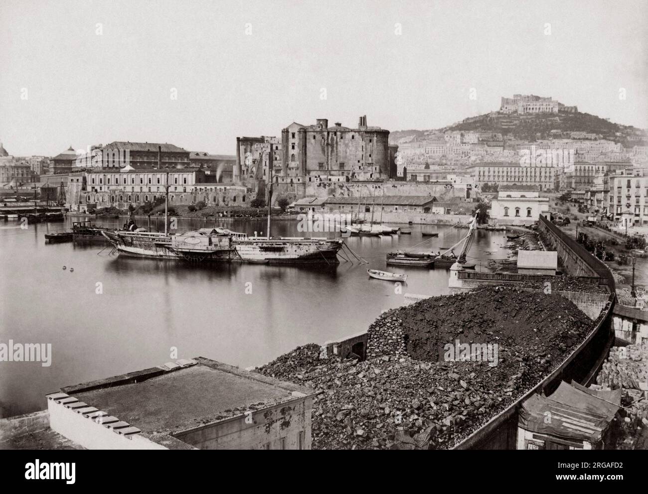 Certosa di San Martino und Hafen von Neapel, Italien, c 1870 Stockfoto