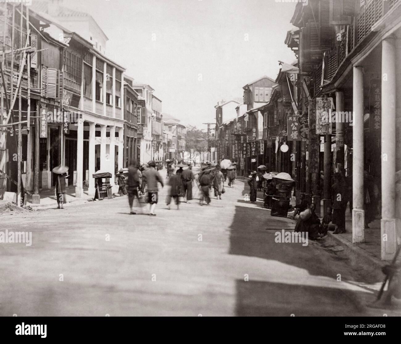 Queen Street, Hongkong, c 1860 Stockfoto
