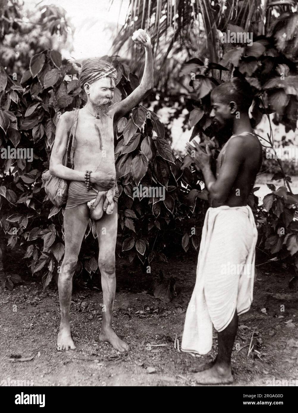 C. 1880 Indien - Bild aus einem Album von Typen Indischen'' und Trades" ausgelegt ist Indien zu einem Britischen Viewer - fakir oder heiligen Mann zu veranschaulichen Stockfoto