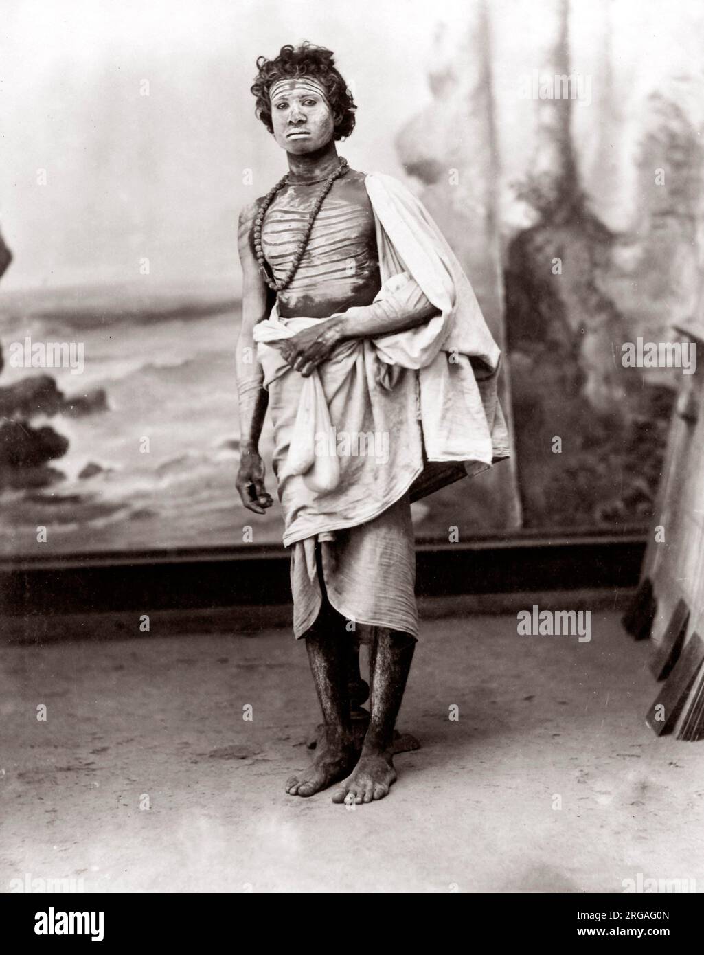 C. 1880 Indien - Bild aus einem Album von Typen Indischen'' und Trades" ausgelegt ist Indien zu einem Britischen Viewer - fakir oder heiligen Mann zu veranschaulichen Stockfoto