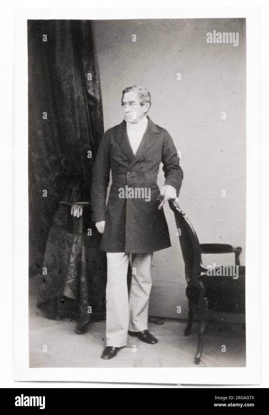 Vintage-Foto aus dem 19. Jahrhundert: Brownlow Cecil, 2. Marquess of Exeter KG PC (2. Juli 1795 - 16. Januar 1867), Lord Burghley bis 1804 gestylt, war ein britischer Peer-, Höflichkeits- und Tory-Politiker. Stockfoto