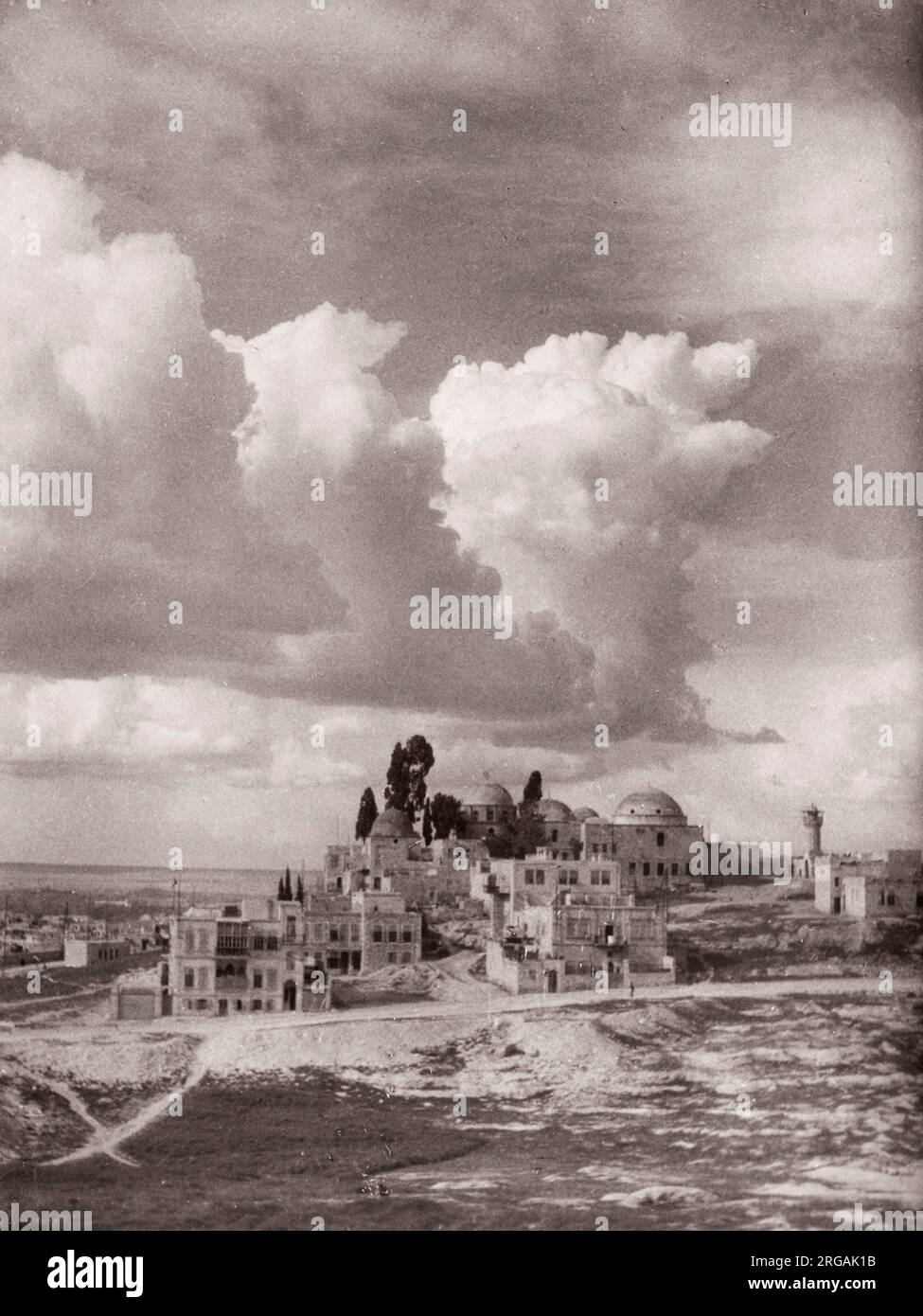 1943 Naher Osten Syrien - Szene in Aleppo - Ansicht des Stadtfotos eines während des Zweiten Weltkriegs in Ostafrika und im Nahen Osten stationierten britischen Militärs Stockfoto