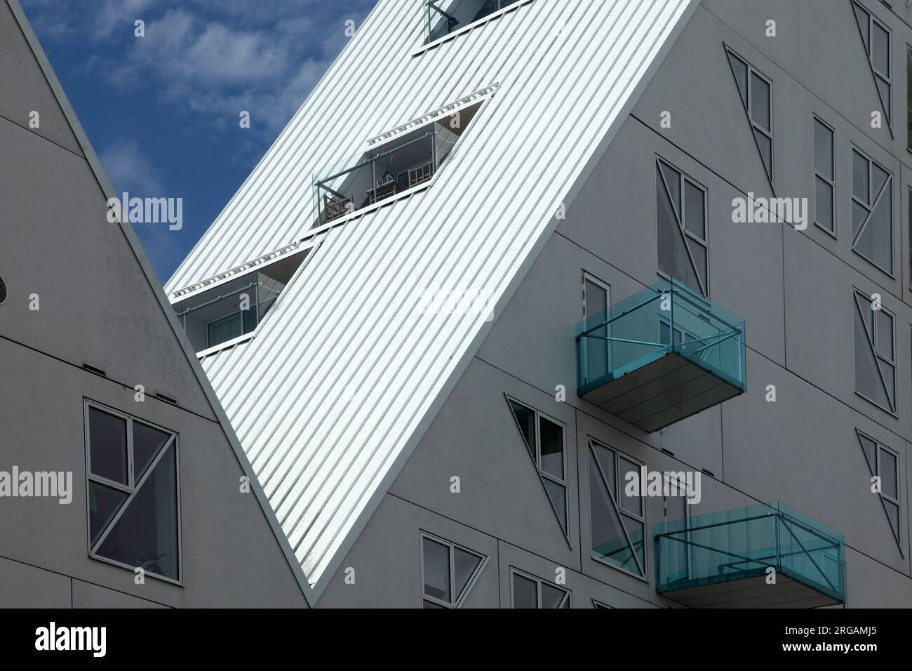 Die Eisberghäuser, Aarhus docklands, Dänemark. Stockfoto