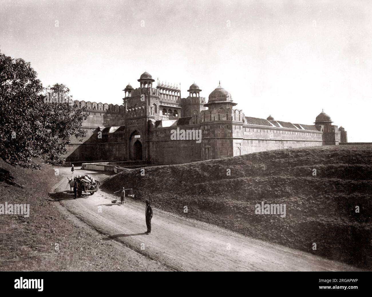 The Lahore Gate, Red Fort, Delhi, um 1880 Stockfoto