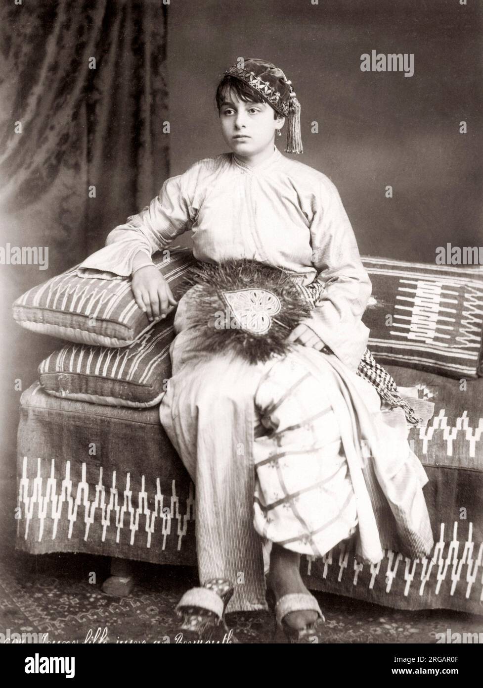 Junge Jüdin aus Beirut, Libanon, um 1880 Stockfoto