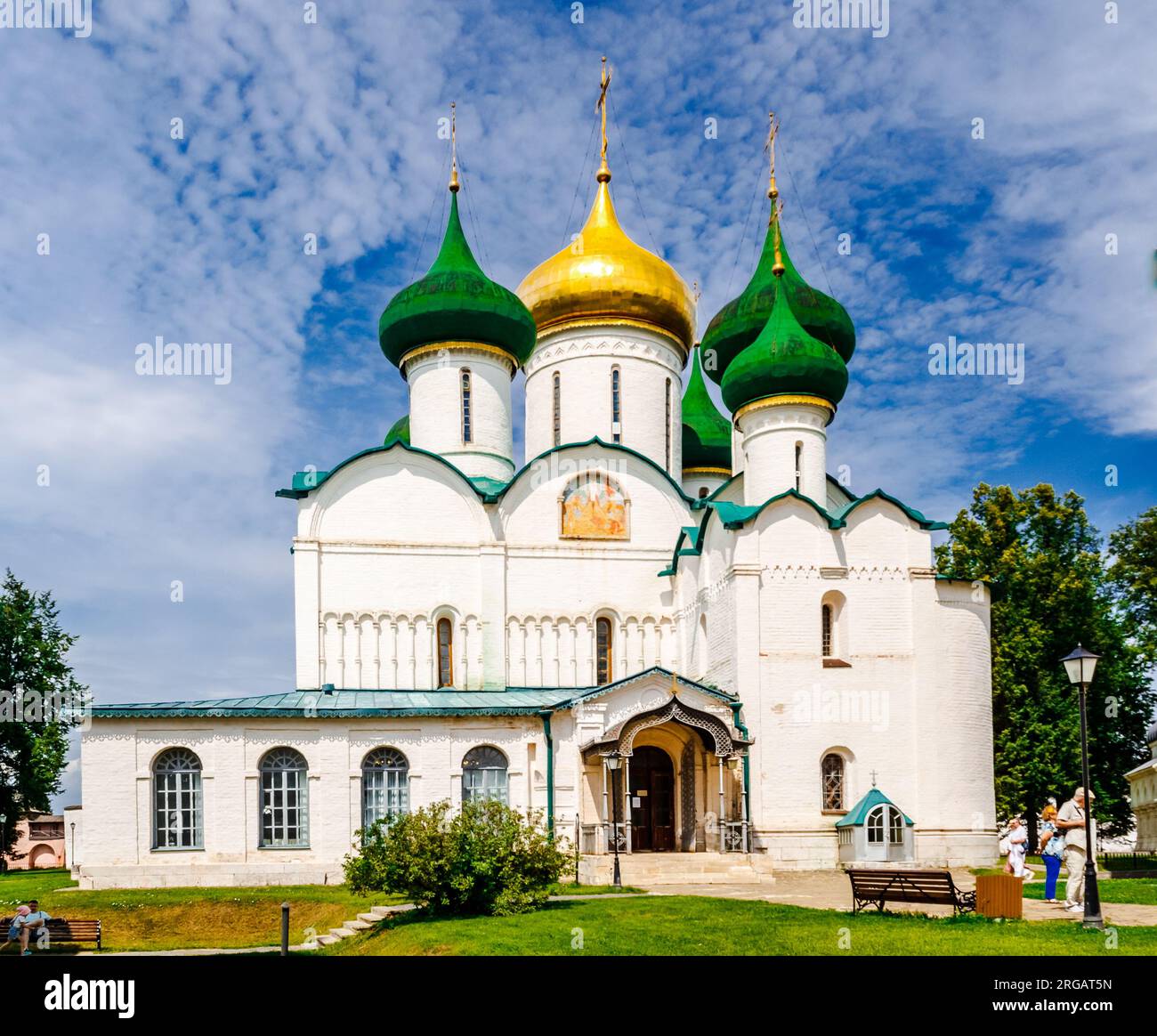 Transfigurationskathedrale des Klosters Spaso-Evfimiev (Heiliger Euthymius) in Suzdal, ein gut erhaltenes altes russisches Stadtmuseum. Stockfoto